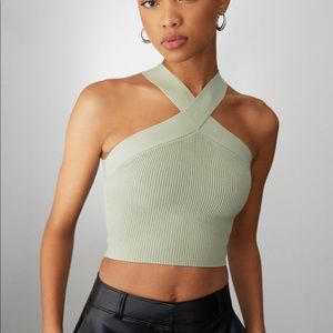 Aritzia Sculpt Knit Criss Cross tank